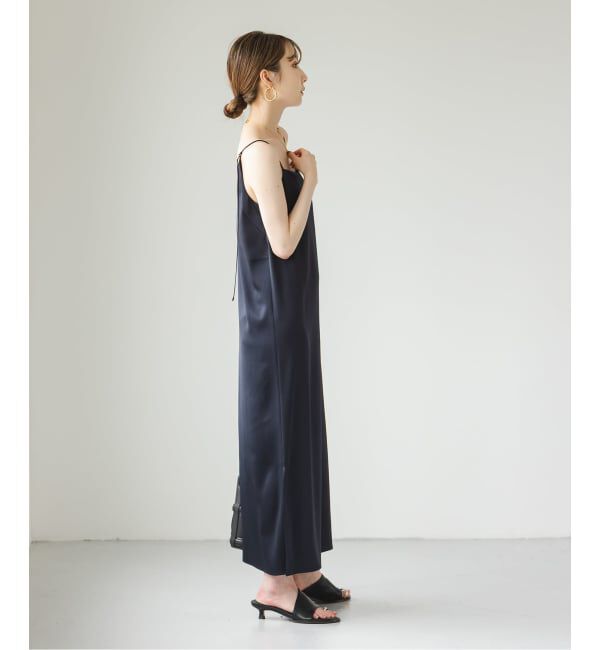 NOBLE「【洗える】ルナサテンコンフォートキャミワンピース」|ワンピース|