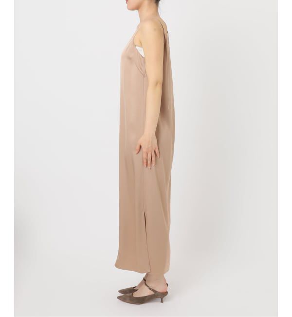 NOBLE「【洗える】ルナサテンコンフォートキャミワンピース」|ワンピース|