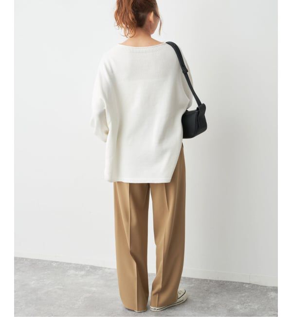 Spick and Span「バルキーヤーンルーズボートネックニット」|ニット・セーター|