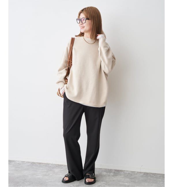 Spick and Span「バルキーヤーンルーズボートネックニット」|ニット・セーター|