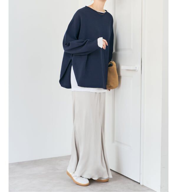 Spick and Span「バルキーヤーンルーズボートネックニット」|ニット・セーター|