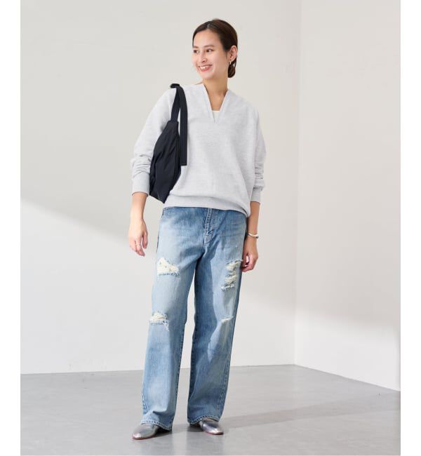 FRAMeWORK「Butter Terry キーネックスウェット」|スウェット・ジャージ|