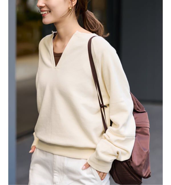 FRAMeWORK「Butter Terry キーネックスウェット」|スウェット・ジャージ|