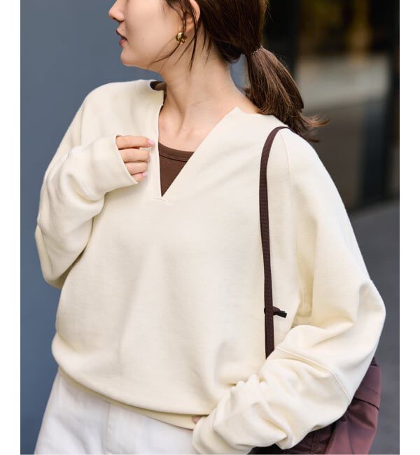 FRAMeWORK「Butter Terry キーネックスウェット」|スウェット・ジャージ|