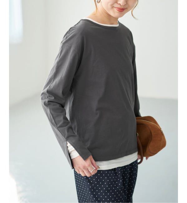 Spick and Span「《一部店舗+WEB限定》2枚SET レイヤードプルオーバー」|Tシャツ・カットソー|グレー