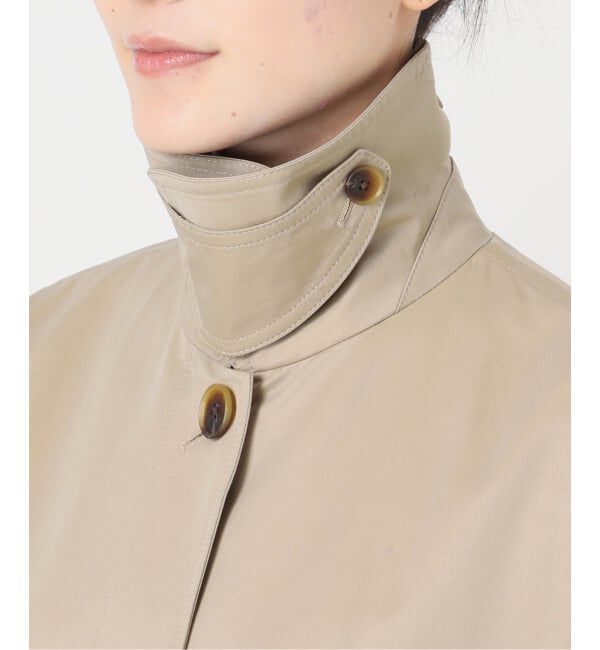 Spick and Span「T/Cギャバステンカラーハーフコート」|ステンカラーコート|