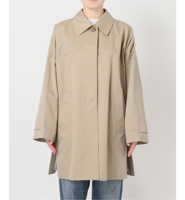 Spick and Span「T/Cギャバステンカラーハーフコート」|ステンカラーコート|