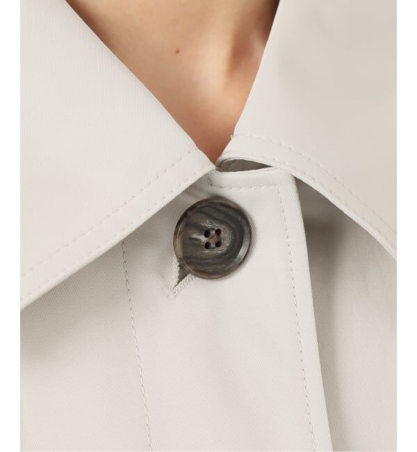 Spick and Span「T/Cギャバステンカラーハーフコート」|ステンカラーコート|