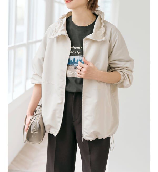 Spick and Span「シルキータフタスタンドカラーブルゾン」|その他|