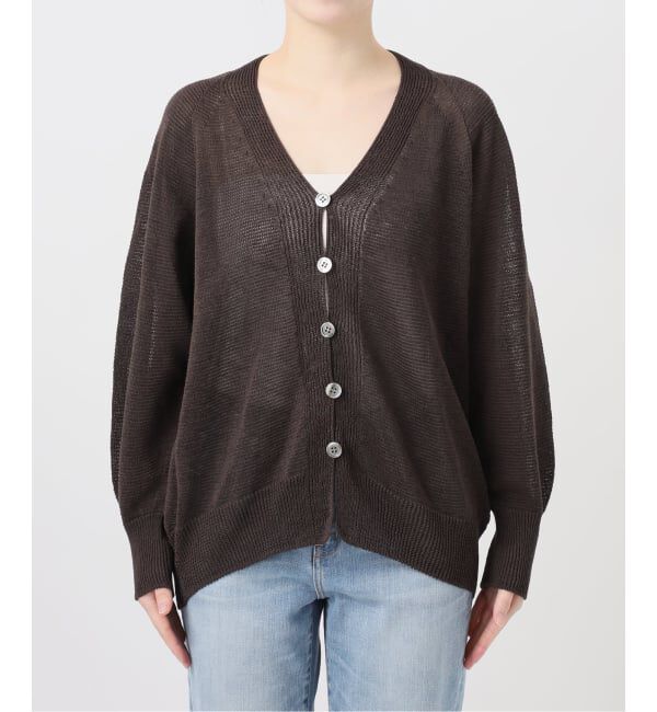 Spick and Span「コットンリネンギマ天竺カーディガン」|カーディガン|
