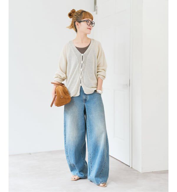 Spick and Span「コットンリネンギマ天竺カーディガン」|カーディガン|