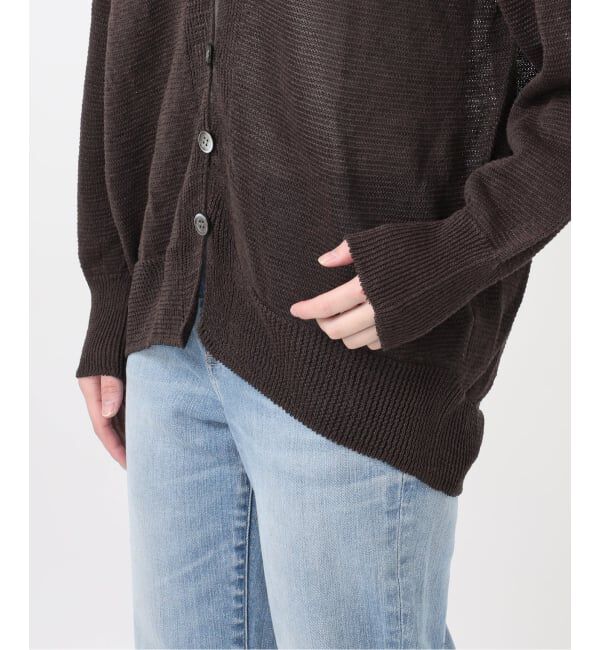 Spick and Span「コットンリネンギマ天竺カーディガン」|カーディガン|