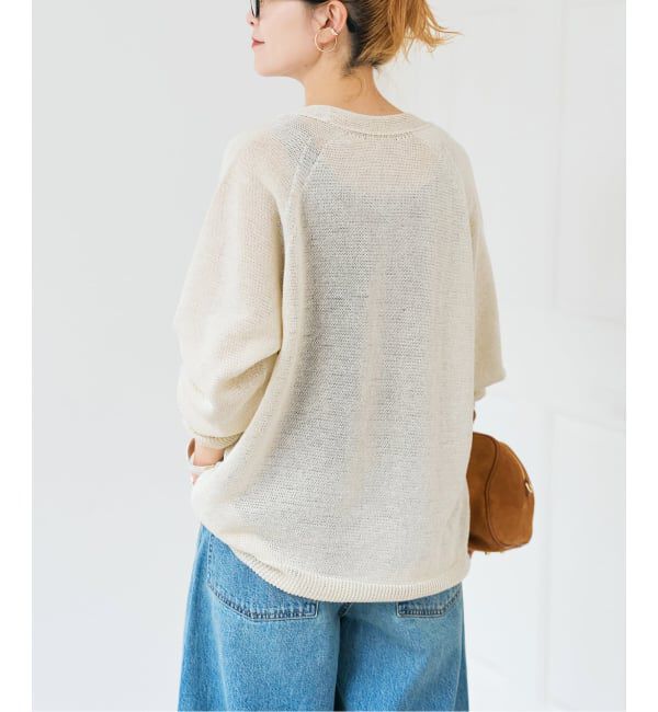 Spick and Span「コットンリネンギマ天竺カーディガン」|カーディガン|