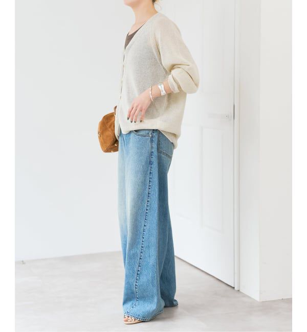 Spick and Span「コットンリネンギマ天竺カーディガン」|カーディガン|