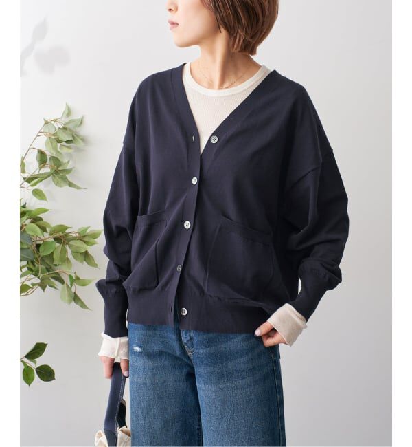 Spick and Span「《追加》コットンハイゲージカーディガン」|カーディガン|