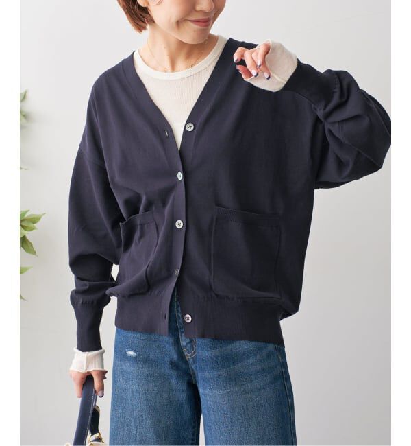 Spick and Span「《追加》コットンハイゲージカーディガン」|カーディガン|