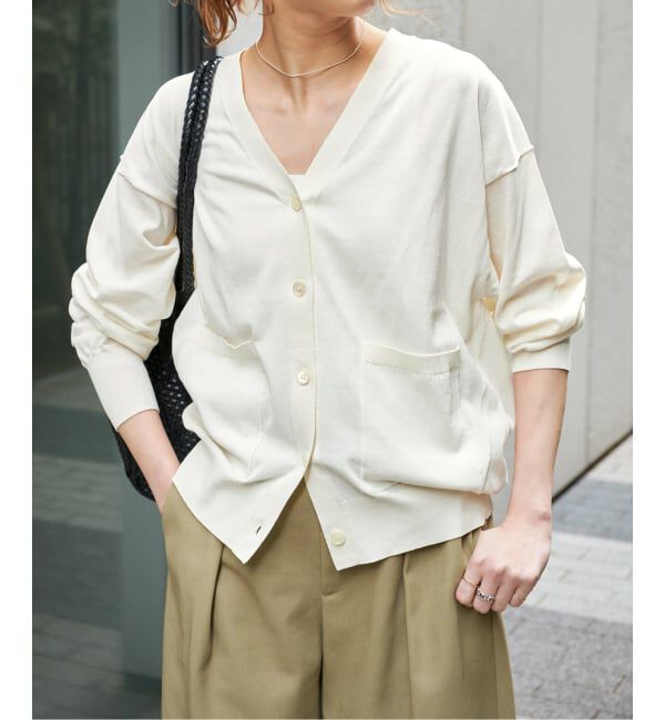 Spick and Span「《追加》コットンハイゲージカーディガン」|カーディガン|