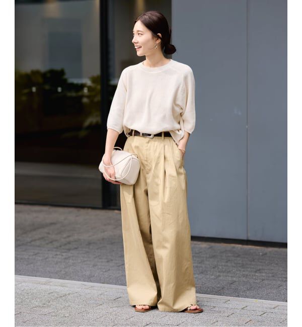 FRAMeWORK「ピグメントダイハーフスリーブニット」|ニット・セーター|