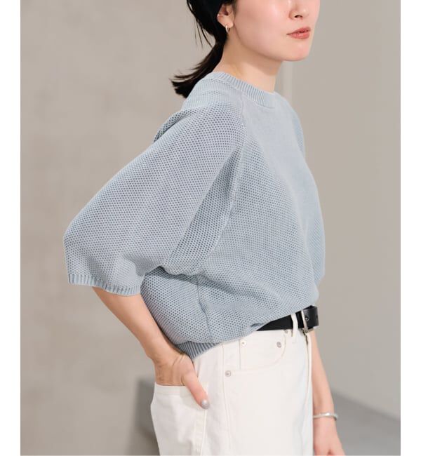 FRAMeWORK「ピグメントダイハーフスリーブニット」|ニット・セーター|