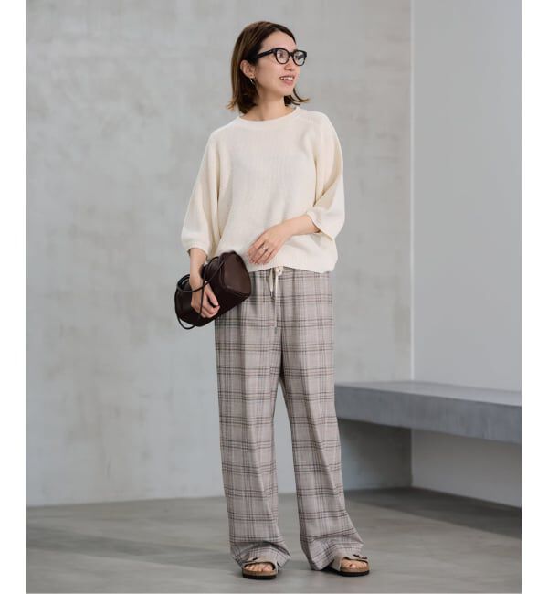 FRAMeWORK「ピグメントダイハーフスリーブニット」|ニット・セーター|