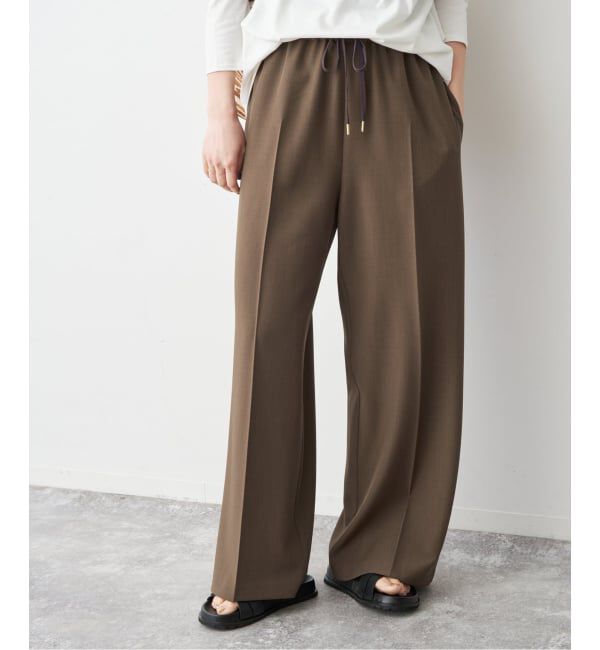 Spick and Span「ドライギャバイージースラックスパンツ」|スラックス|