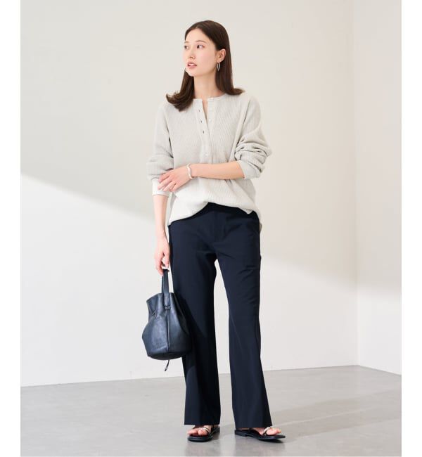 FRAMeWORK「TWポプリンストレートパンツ」|スラックス|