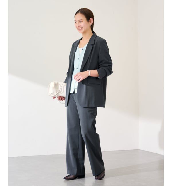 FRAMeWORK「TWポプリンストレートパンツ」|スラックス|