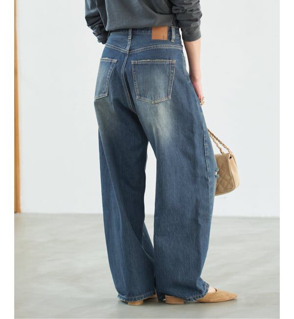 Spick and Span「《WEB限定 / 追加2予約》5 1/2 TUCKBARREL DENIM」|デニム|