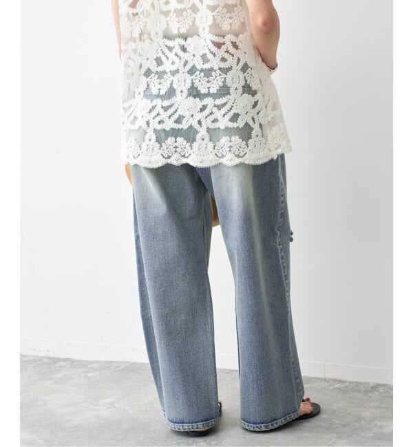 Spick and Span「《WEB限定 / 追加2予約》5 1/2 TUCKBARREL DENIM」|デニム|