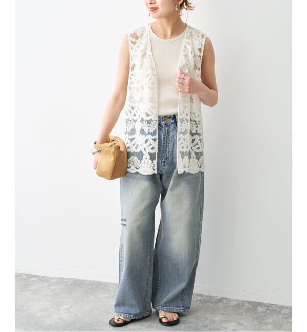 Spick and Span「《WEB限定 / 追加2予約》5 1/2 TUCKBARREL DENIM」|デニム|