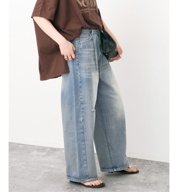 Spick and Span「《WEB限定 / 追加2予約》5 1/2 TUCKBARREL DENIM」|デニム|