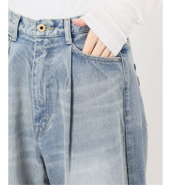 Spick and Span「《WEB限定 / 追加2予約》5 1/2 TUCKBARREL DENIM」|デニム|