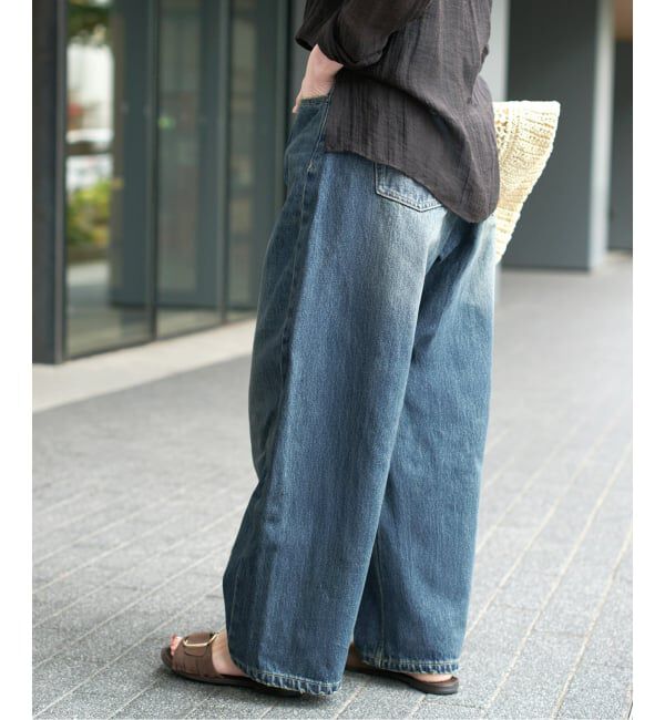 Spick and Span「《WEB限定 / 追加2予約》5 1/2 TUCKBARREL DENIM」|デニム|