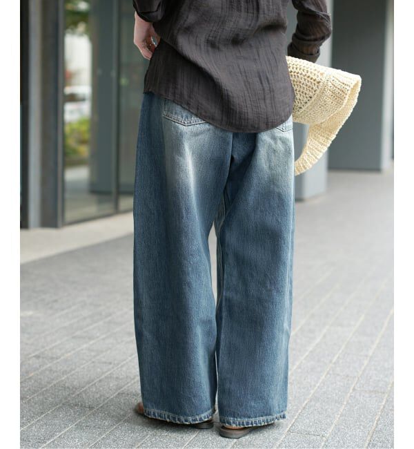 Spick and Span「《WEB限定 / 追加2予約》5 1/2 TUCKBARREL DENIM」|デニム|