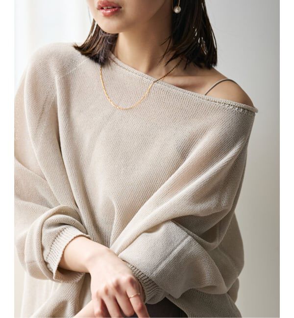 NOBLE「《追加予約・新色》ペーパーヤーン裏天竺プルオーバー」|ニット・セーター|