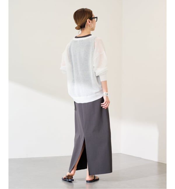 FRAMeWORK「≪予約≫シアーアゼVネックプルオーバー」|ニット・セーター|