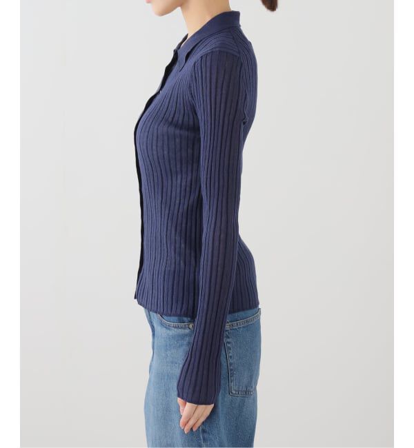 Spick and Span「シアーポロシャツカーディガン」|カーディガン|