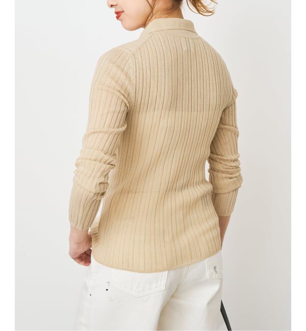 Spick and Span「シアーポロシャツカーディガン」|カーディガン|