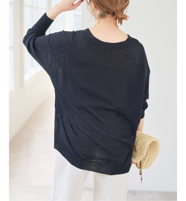 Spick and Span「《接触冷感 / 予約》ICE FINE Vネックカーディガン」|カーディガン|