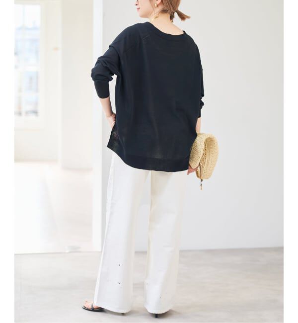 Spick and Span「《接触冷感 / 予約》ICE FINE Vネックカーディガン」|カーディガン|