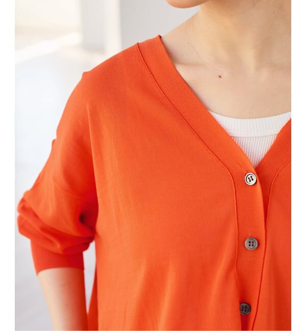 Spick and Span「《接触冷感 / 予約》ICE FINE Vネックカーディガン」|カーディガン|