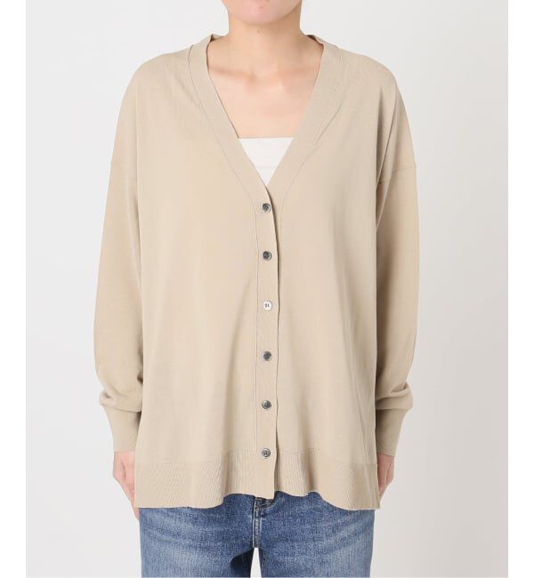 Spick and Span「《接触冷感 / 予約》ICE FINE Vネックカーディガン」|カーディガン|