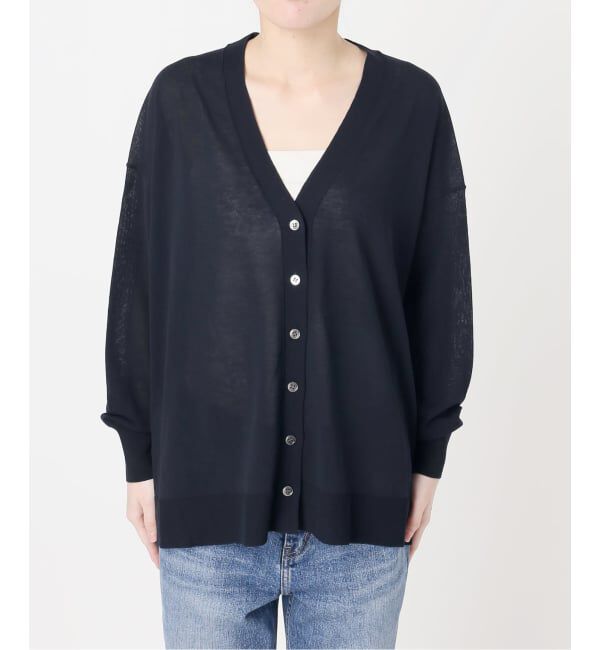 Spick and Span「《接触冷感 / 予約》ICE FINE Vネックカーディガン」|カーディガン|