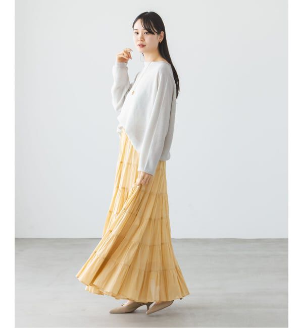 NOBLE「《WEB限定追加予約2》ペーパーヤーン裏天竺プルオーバー」|ニット・セーター|