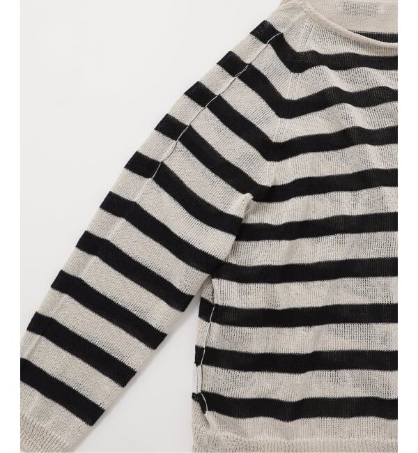 NOBLE「《WEB限定追加予約2》ペーパーヤーン裏天竺プルオーバー」|ニット・セーター|