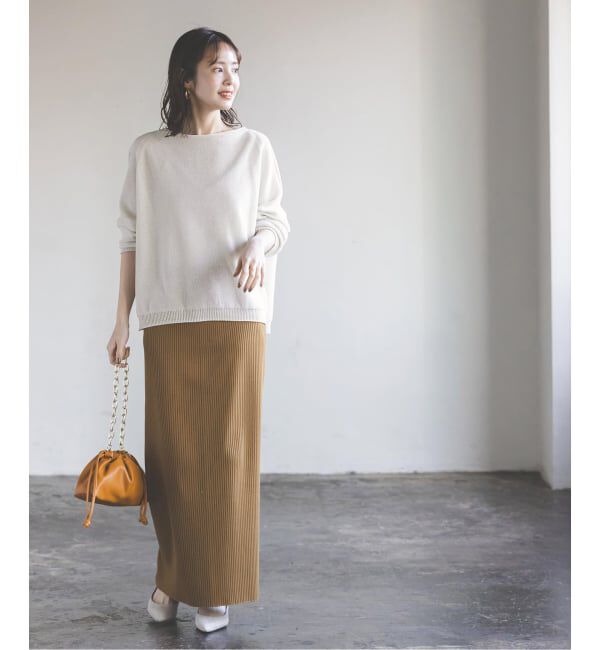 NOBLE「《WEB限定追加予約2》ペーパーヤーン裏天竺プルオーバー」|ニット・セーター|