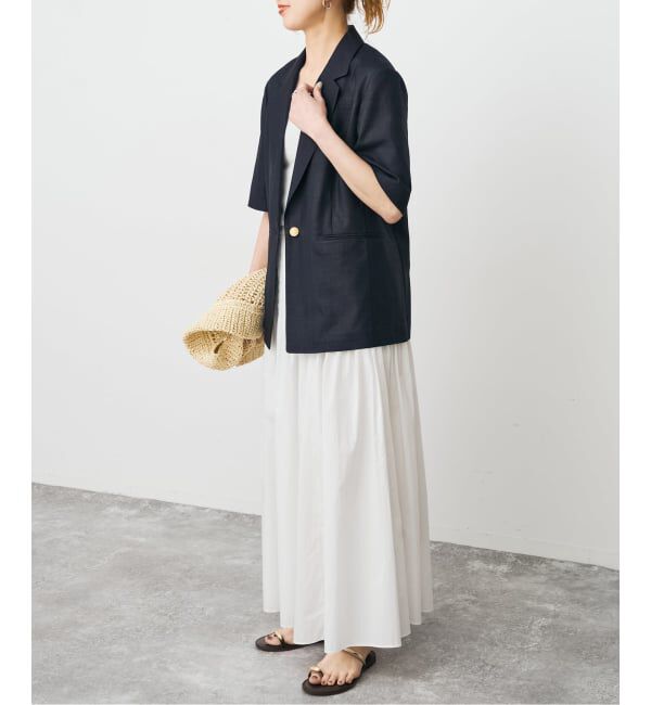 Spick and Span「《セットアップ可 / 予約》ライトドライクロスシングルブレストジャケット」|テーラードジャケット|