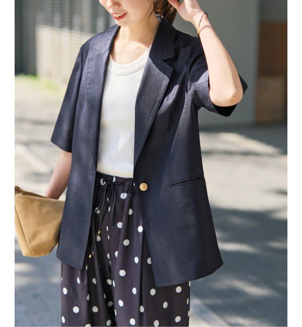 Spick and Span「《セットアップ可 / 予約》ライトドライクロスシングルブレストジャケット」|テーラードジャケット|