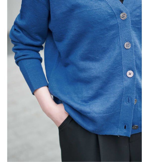 Spick and Span「《手洗い可 / 予約》リネン天竺カーディガン」|カーディガン|