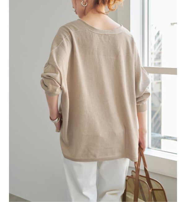 Spick and Span「《新色有り / 追加予約》コットンリネンギマオーバーサイズカーディガン」|カーディガン|